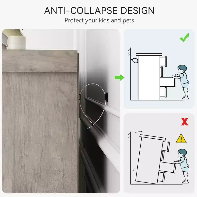 Commode de Chambre à Coucher avec 6 Tiroirs, Grande Commode Haute de 45 Po avec Rangement, Grande Commode pour Placard, Meuble de Rangement en Bois pour Entrée