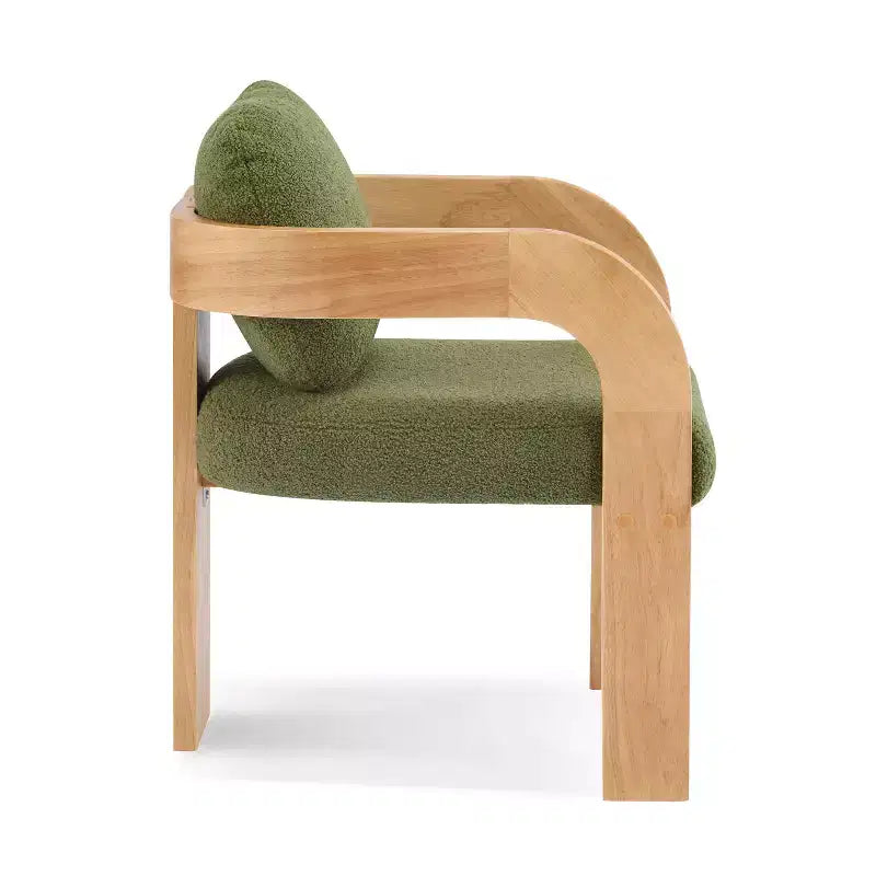 Chaises de salle à manger modernes Okak avec dossier rembourré (lot de 2), cadre en bois massif, fauteuils en tissu pour salon/salle à manger