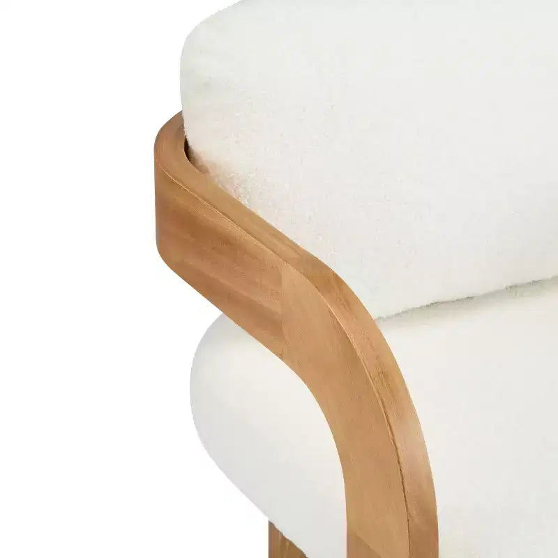 Chaises de salle à manger modernes Okak avec dossier rembourré (lot de 2), cadre en bois massif, fauteuils en tissu pour salon/salle à manger