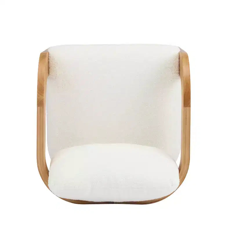 Chaises de salle à manger modernes Okak avec dossier rembourré (lot de 2), cadre en bois massif, fauteuils en tissu pour salon/salle à manger