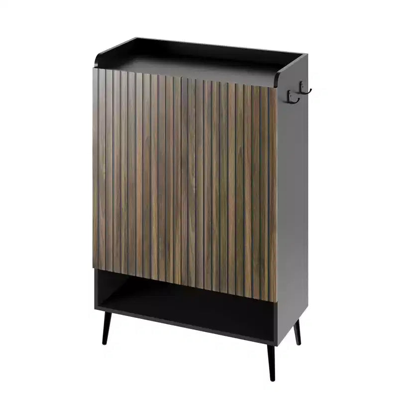 Grand meuble à chaussures GustoWave avec 2 portes, meuble de rangement pour chaussures d'entrée à 6 niveaux avec étagères réglables, organisateur de porte-chaussures autoportant
