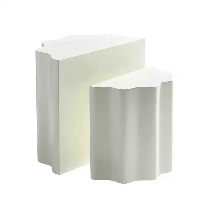 GDFStudio Alice : Lot de 2 tables d'appoint modernes en fibre de verre