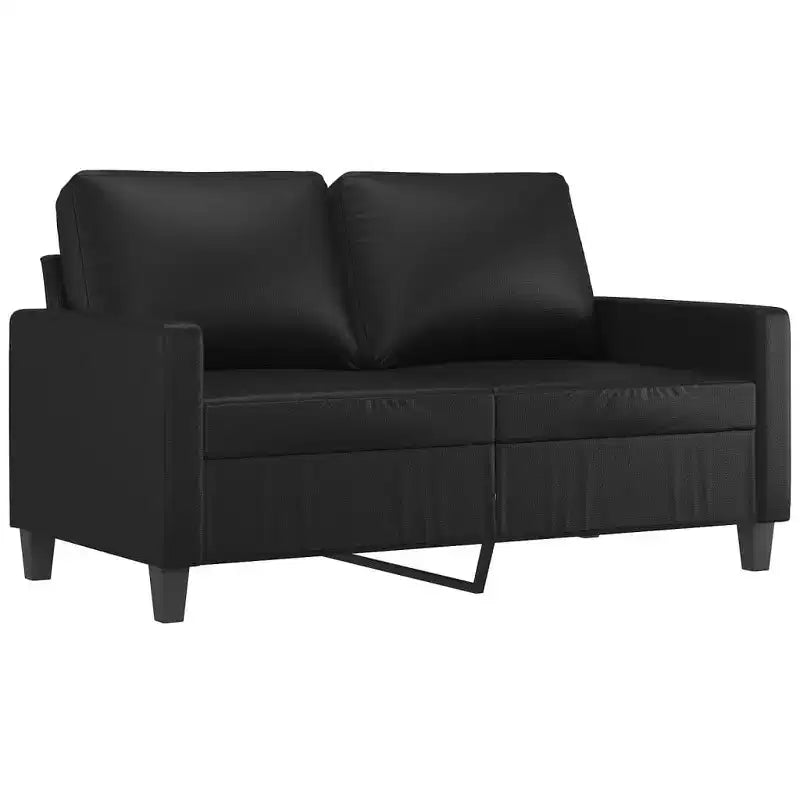 vidaXL Canapé d'appoint Rembourré Mobilier de Salon en Similicuir - Noir 47,2