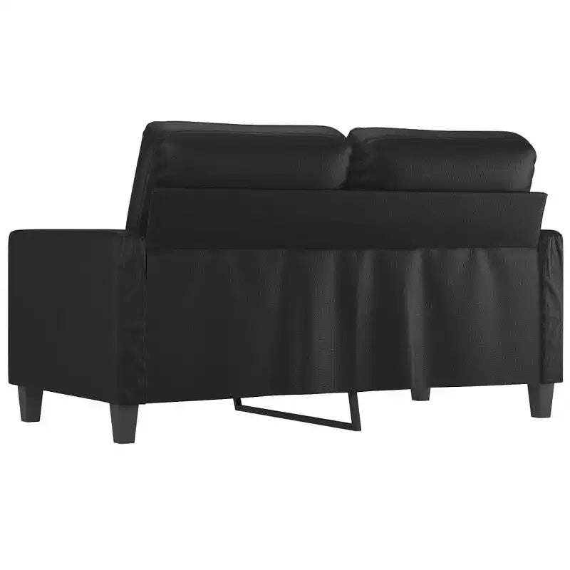 vidaXL Canapé d'appoint Rembourré Mobilier de Salon en Similicuir - Noir 47,2
