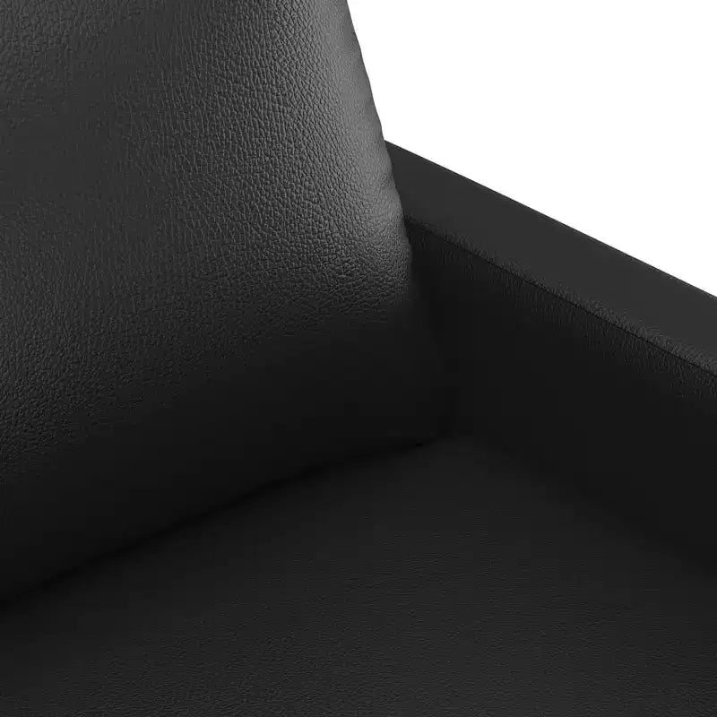 vidaXL Canapé d'appoint Rembourré Mobilier de Salon en Similicuir - Noir 47,2