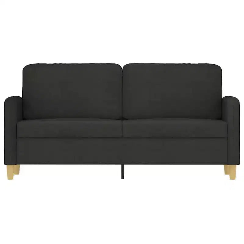 vidaXL Canapé 2 places noir 55,1 Tissu