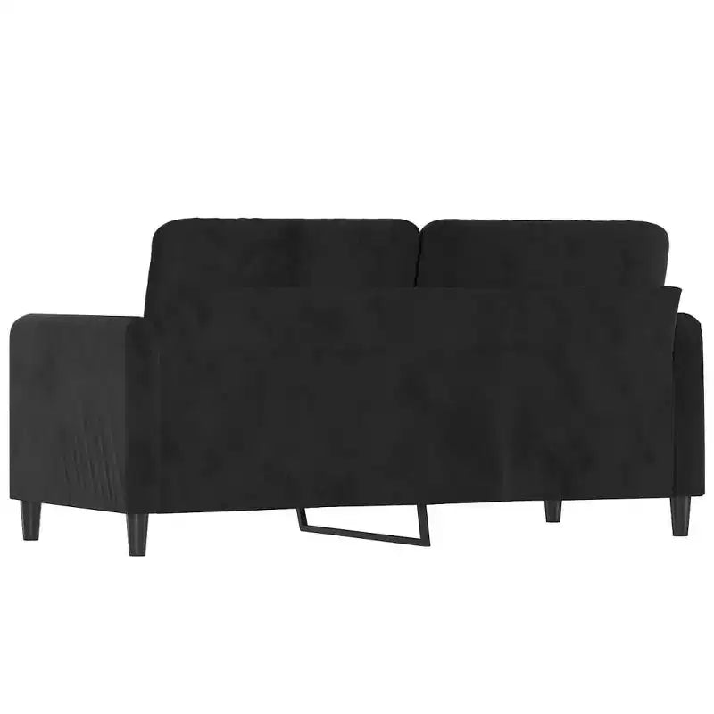 vidaXL Canapé 2 places noir 55,1 Tissu