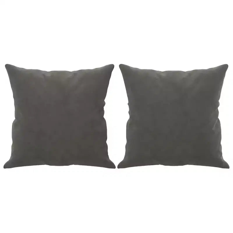 vidaXL Canapé 2 places en velours avec coussins et oreillers gris foncé - Design moderne et confortable pour le salon, le coin détente ou le bureau à domicile