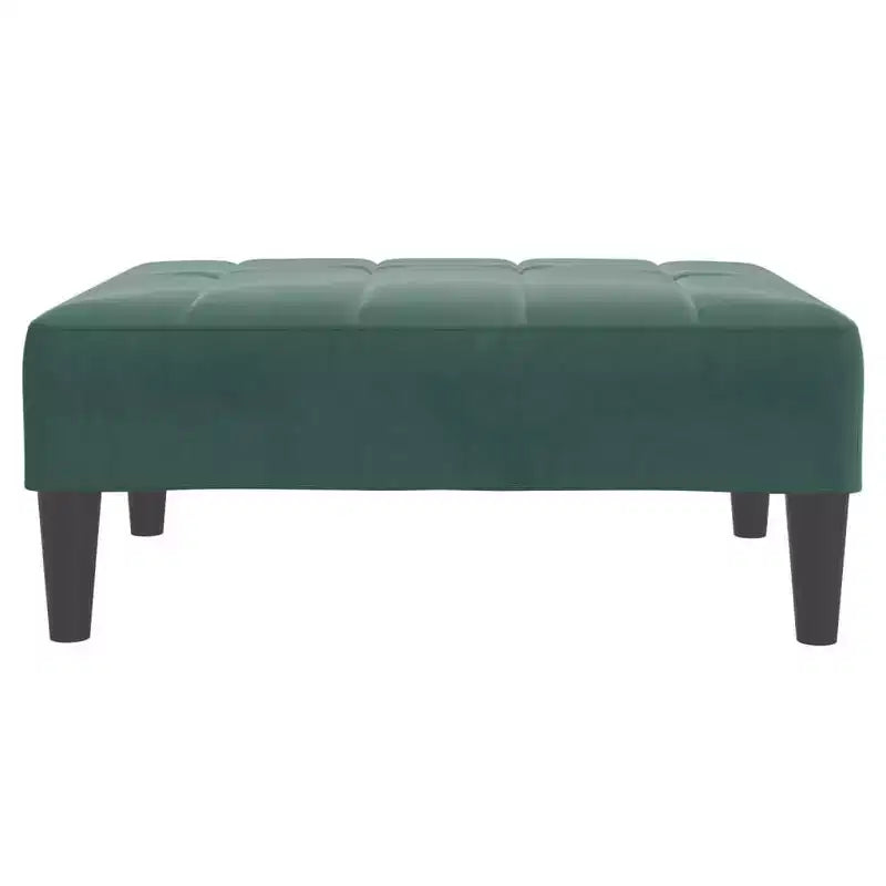 vidaXL Canapé-lit 2 places pliable en velours vert foncé, bois, mousse, plastique