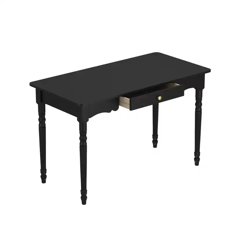Bureau Famapy avec tiroir au design unique, table de bureau et d'étude fonctionnelle, noir