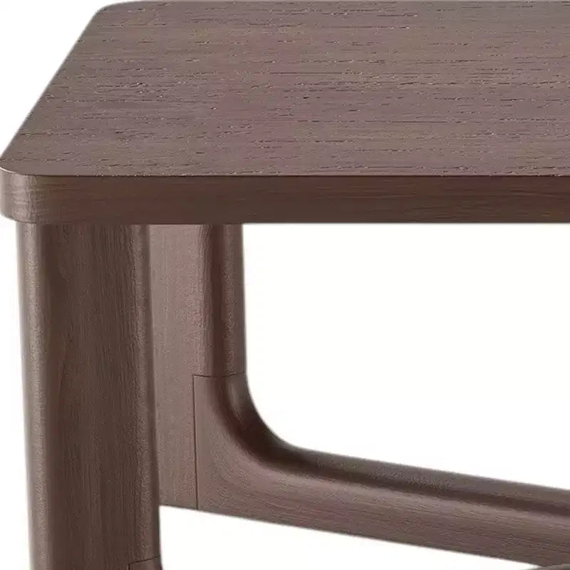 HomeRoots Table basse à pieds croisés en bois massif de noyer 50