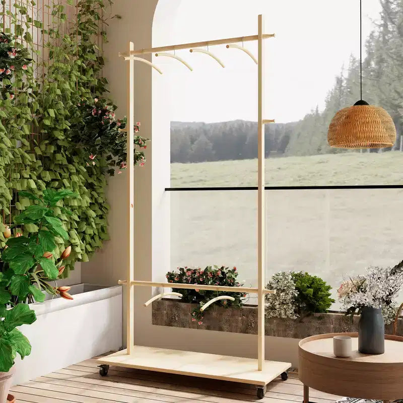 Servomuto in legno per uomo e donna, Stand appendiabiti con cassetto, Appendiabiti, Vassoio organizer, Asta per cravatte, Scarpiera, Servomuto per camera da letto, ufficio, ingresso