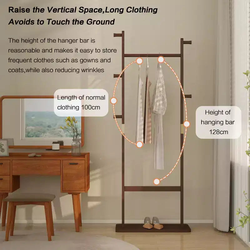 Servomuto in legno per uomo e donna, Stand appendiabiti con cassetto, Appendiabiti, Vassoio organizer, Asta per cravatte, Scarpiera, Servomuto per camera da letto, ufficio, ingresso