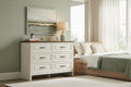 6 Drawer Dresser for Bedroom, 47.2 In with Natural Texture, Large Drawers, Rustic Farmhouse Chest of Drawers for Bedroom, Living Room, Hallway