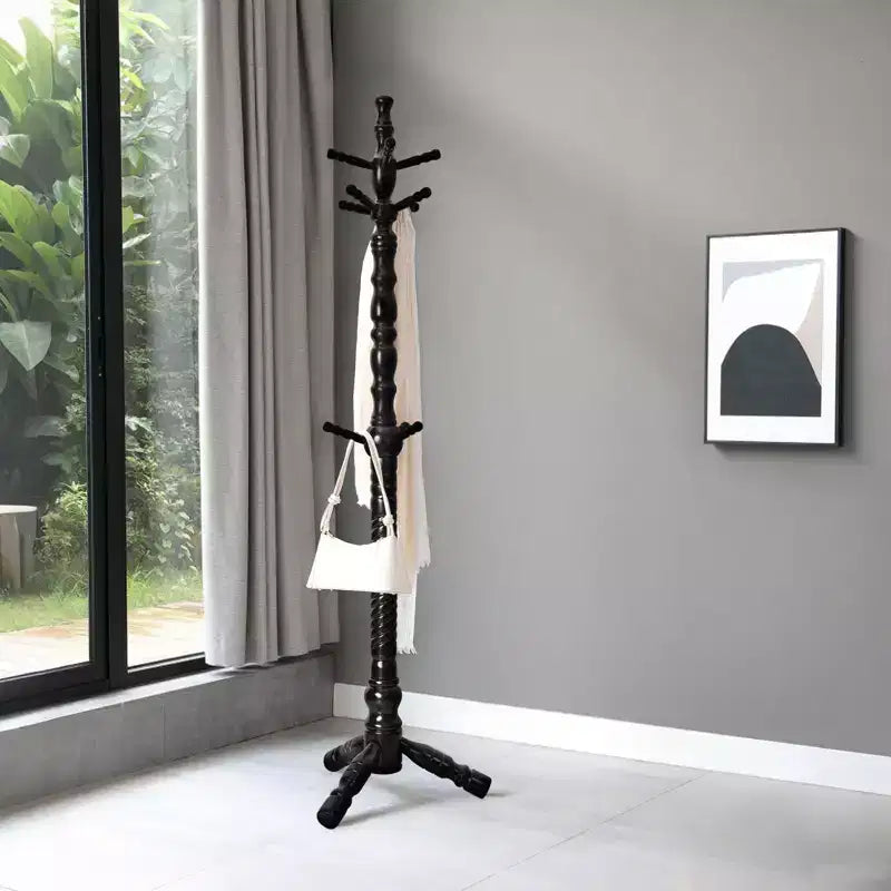 Appendiabiti verticale da 74" in legno resistente con 11 ganci, autoportante per ingresso, corridoio, camera da letto, ufficio