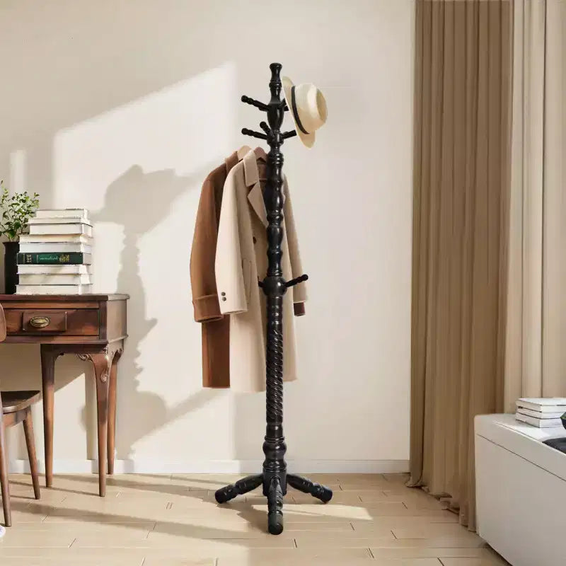 Appendiabiti verticale da 74" in legno resistente con 11 ganci, autoportante per ingresso, corridoio, camera da letto, ufficio