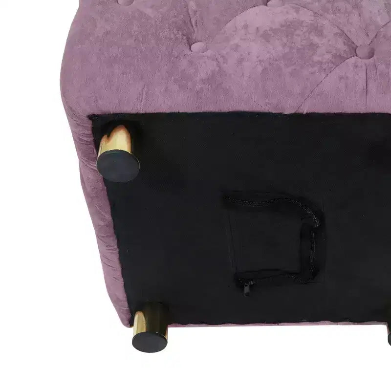 TUYOHW 18 Modern Ottoman Cube with Velvet Upholstered Foot Stool Small Vanity Stool with Wooden Frame Pouf for Living Room, Bedroom, Entryway