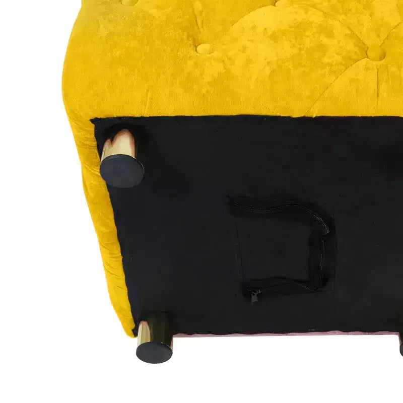 TUYOHW 18 Modern Ottoman Cube with Velvet Upholstered Foot Stool Small Vanity Stool with Wooden Frame Pouf for Living Room, Bedroom, Entryway