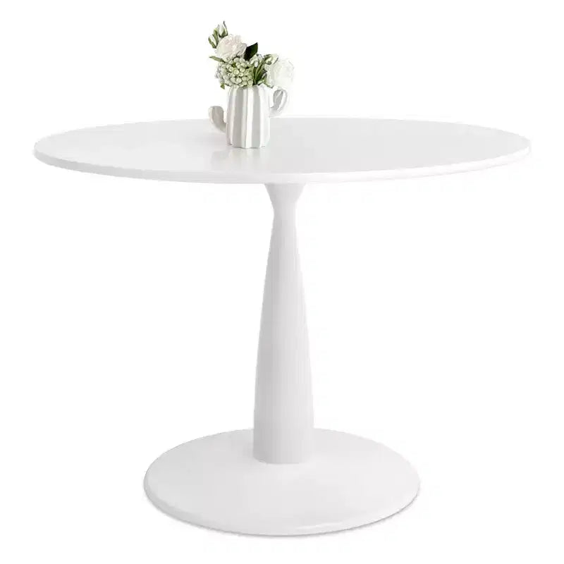 5-Piece Small Dining Table Set for 4, Round Dining Room Set With 4 Upholstered Chairs Oak Legs for Apartment, Indoor Furniture - Panipeachy