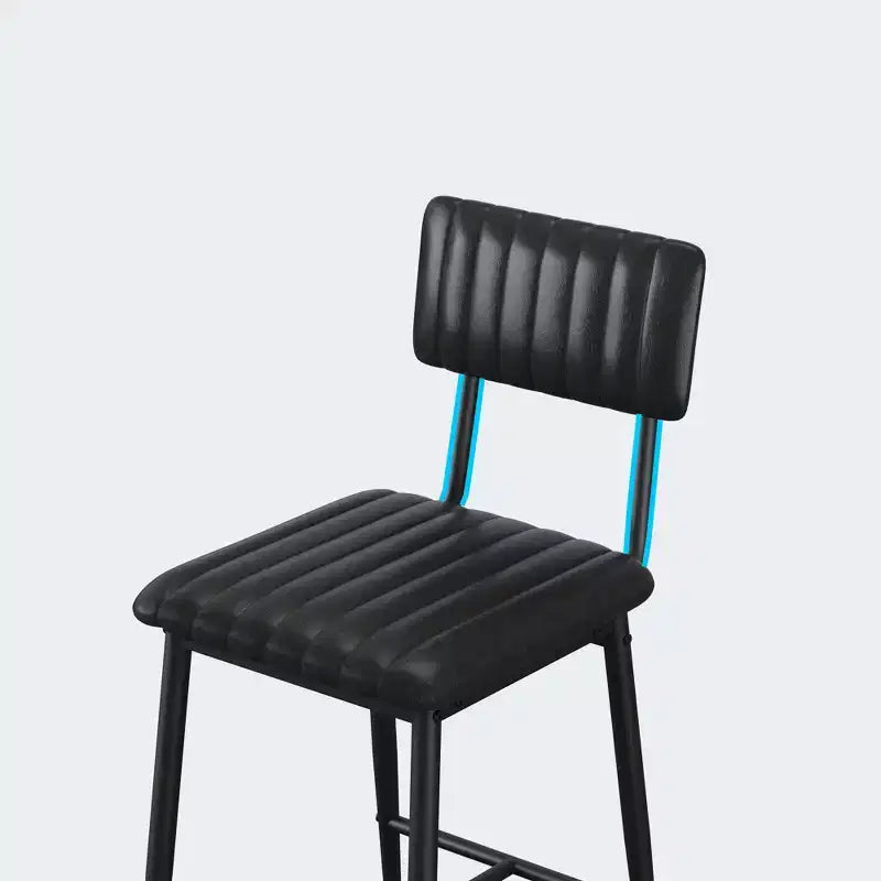 Set of 2 Bar Stools with Thick Cushion & Thickened Metal Legs for Island, Counter Bar, Kitchen
