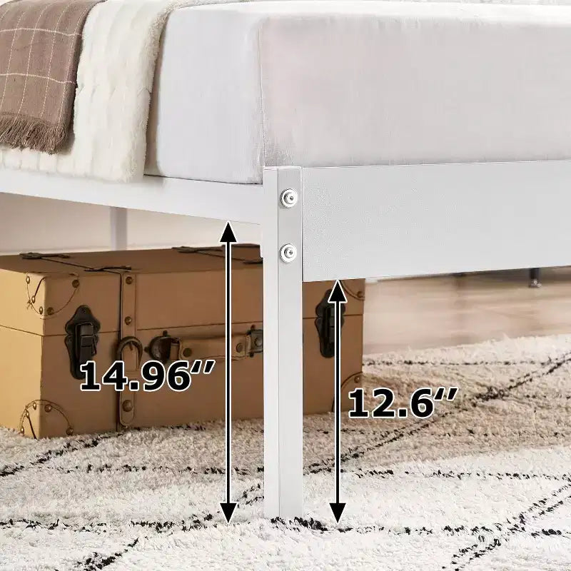 COZONY 14 Inch Queen Bed Frame with Headboard, Metal Platform Bed, 30 Min Assembly