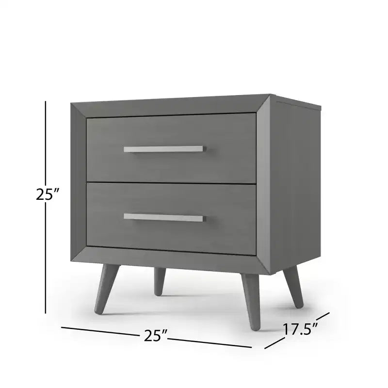Child Craft Cranbrook 2 Drawer Nightstand for Nursery or Bedroom, Large Storage Drawers, Made of Sturdy Pinewood, Non-Toxic, Baby Safe Finish
