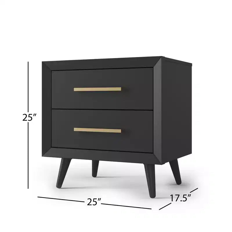 Child Craft Cranbrook 2 Drawer Nightstand for Nursery or Bedroom, Large Storage Drawers, Made of Sturdy Pinewood, Non-Toxic, Baby Safe Finish