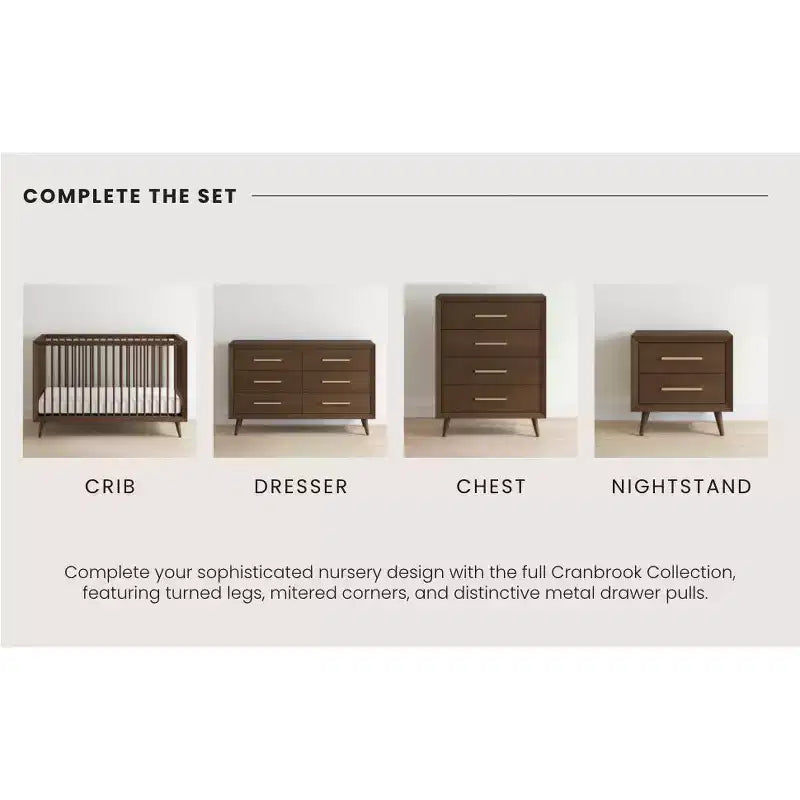 Child Craft Cranbrook 2 Drawer Nightstand for Nursery or Bedroom, Large Storage Drawers, Made of Sturdy Pinewood, Non-Toxic, Baby Safe Finish