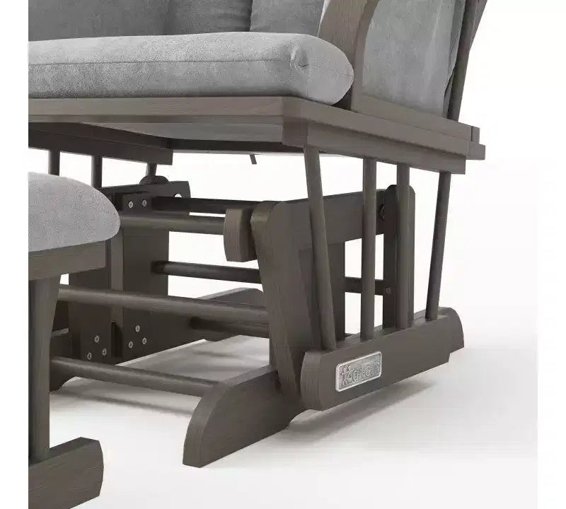 Child Craft Cozy Glider Rocker and Ottoman Set, Padded Cushion with Convenient Storage Pockets, Solid Wood Base & Frame