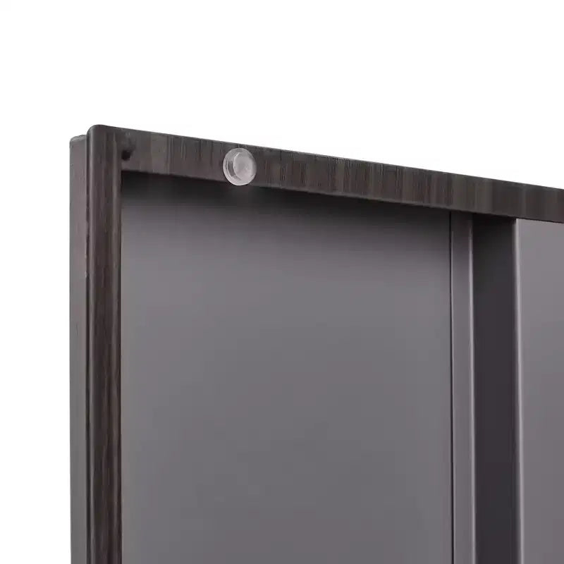 VIYET 27.5Metal Folding Storage Cabinet, Filing Cabinet w/ Locking Doors & Adjustable Shelf, Black