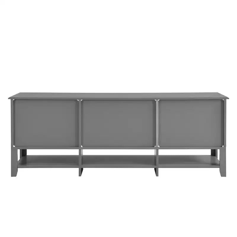 VIYET 59Modern TV Stand for 60 TVs, Grey MDF Media Console w/ Multifunctional Storage & Silent Magnetic Doors