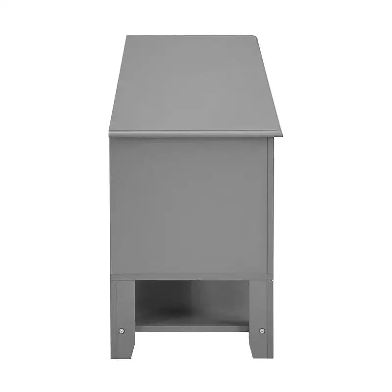 VIYET 59Modern TV Stand for 60 TVs, Grey MDF Media Console w/ Multifunctional Storage & Silent Magnetic Doors