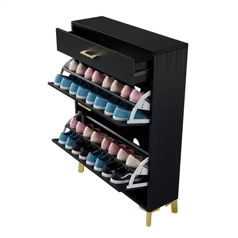 TUYOHW Freestanding Hidden Shoe Storage Cabinet with 2 Flip Drawers, Multi-color Shoe Rack, All-match Shoe Organizer for Entryway Doorway Hallway