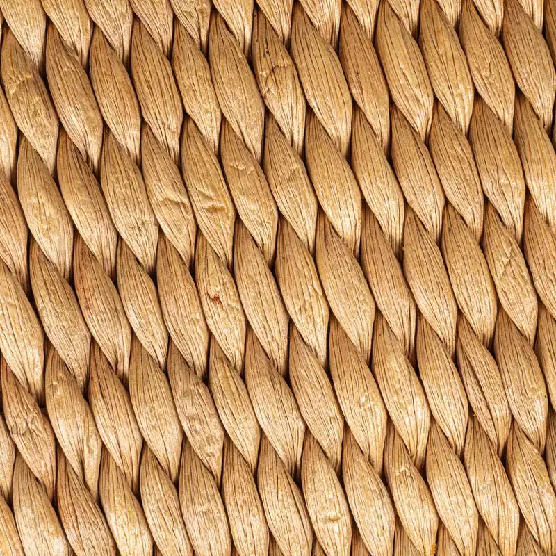Storied Home Woven Water Hyacinth Stool, Natural Finish