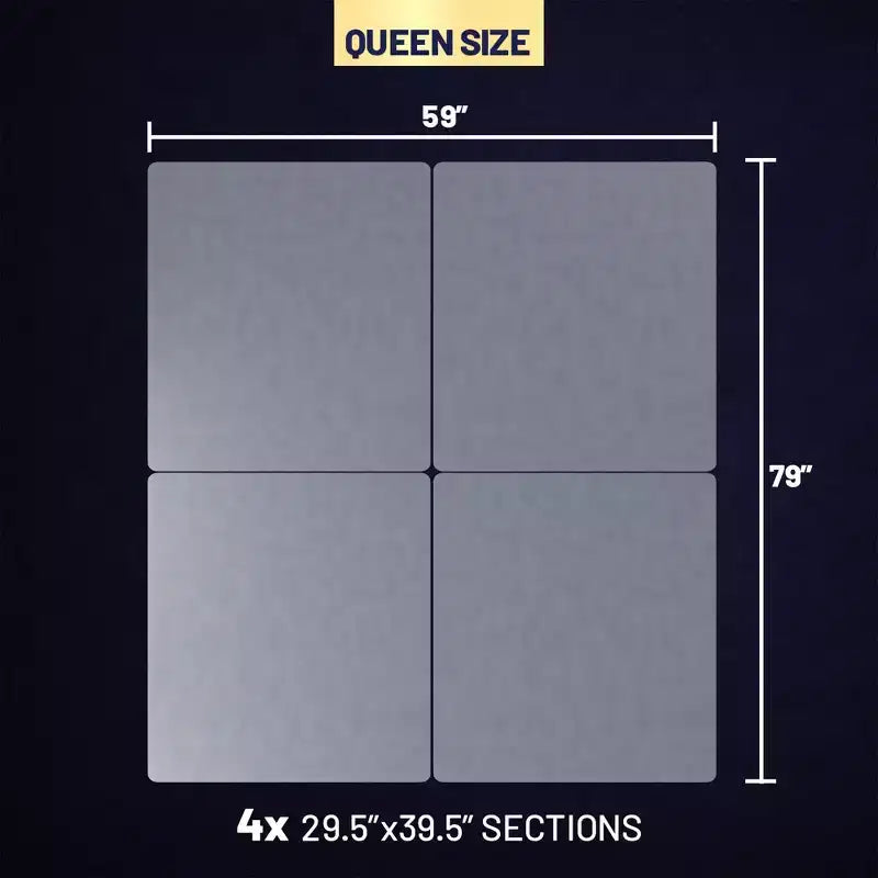 Continental Sleep, Premium 38mm Solid Surface Wood Bunkie Board Queen Size Bed Frames, 4-Piece Under Mattress Support Board