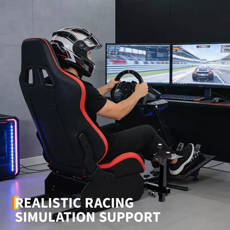 Racing Wheel Stand,Foldable Racing Simulator Cockpit for g923/g920/g29, Steering Wheel Stand & Foot Pedal Angle Adjustable,Sim Racing Cockpit
