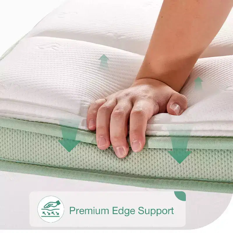 Novilla 12 inch Medium Firm Hybrid Memory Foam/Coil Blend Mattress in a Box, Motion isolation