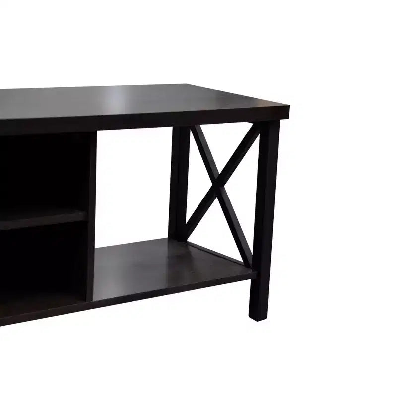AndMakers 58.27 in. Wood TV Stand with 4 Storage Shelves Fits TV's up to 65 in.