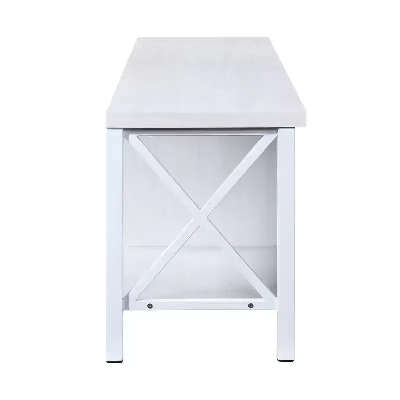 AndMakers 58.27 in. Wood TV Stand with 4 Storage Shelves Fits TV's up to 65 in.