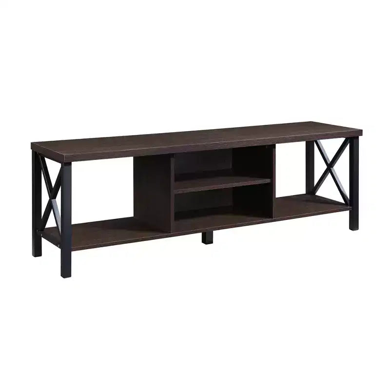AndMakers 58.27 in. Wood TV Stand with 4 Storage Shelves Fits TV's up to 65 in.