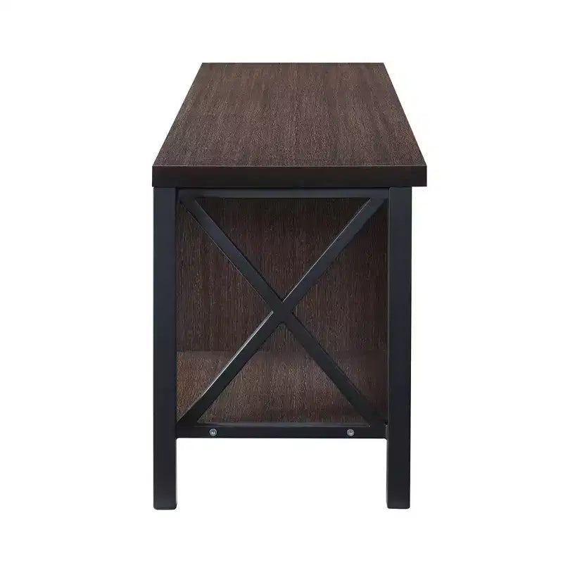 AndMakers 58.27 in. Wood TV Stand with 4 Storage Shelves Fits TV's up to 65 in.