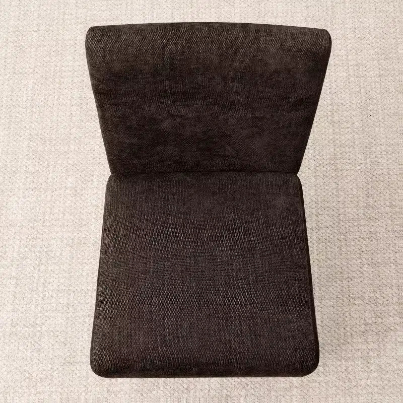 Modern Farmhouse Dining Chairs Set of 4, Upholstered Textured Woven Fabric Parsons Side Chairs with Solid Wood Legs - Panipeachy