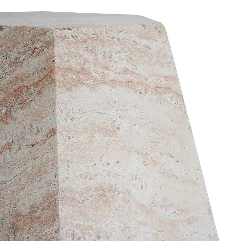 Lightweight Concrete Outdoor Side Table  Modern Sculptural Design, Weather-Resistant & Easy to Move for Patio, Balcony or Garden