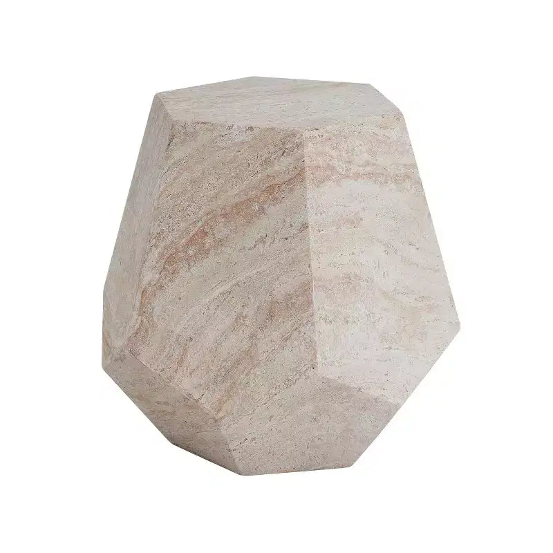 Lightweight Concrete Outdoor Side Table  Modern Sculptural Design, Weather-Resistant & Easy to Move for Patio, Balcony or Garden