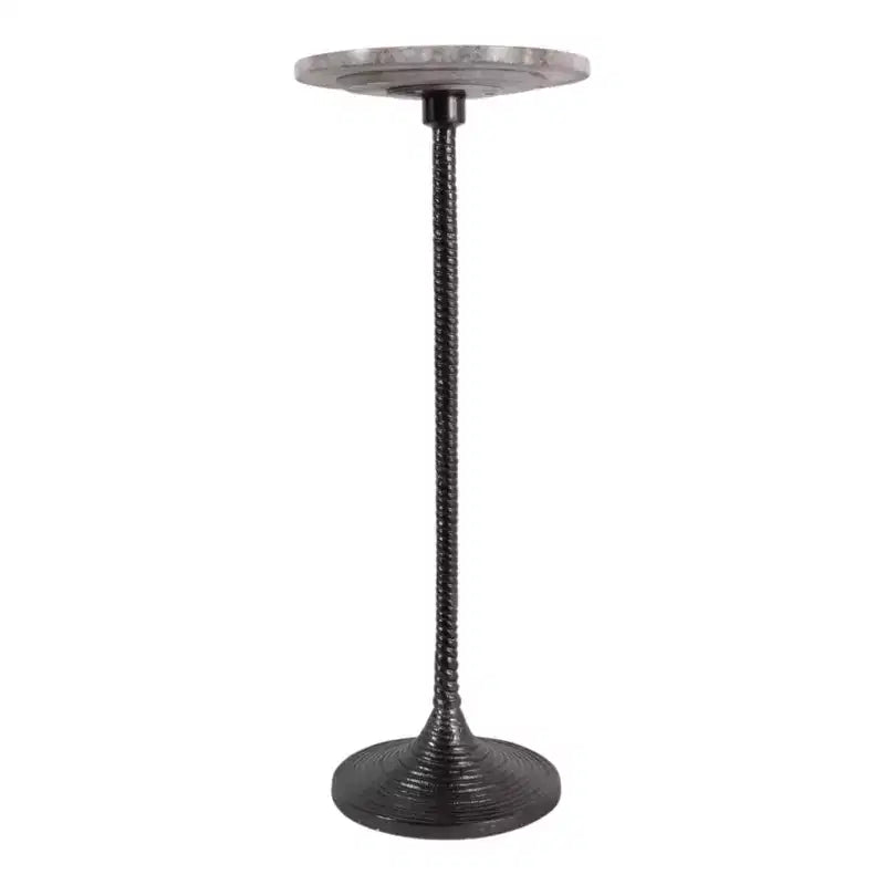 Contemporary End and Side Table with Marble Top for Home Decor - Small Table Stand for Bedside, Bedroom, or Drink Table