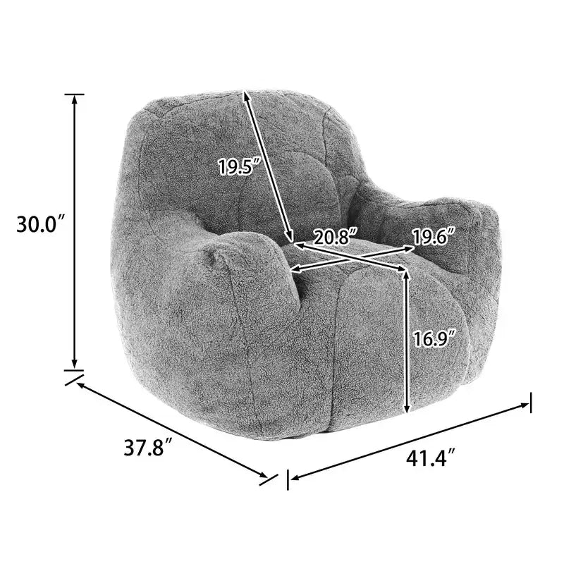 Bean Bag Chair with Filler, Bean Bag Sofa with Tufted Soft Stuffed Filling, Fluffy and Lazy Sofa, Comfy Cozy BeanBag Chairs with Memory Foam for Dorm