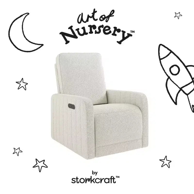 Storkcraft Kyoto Deluxe Nursery Power Recliner Swivel Glider with Dual USB Charging