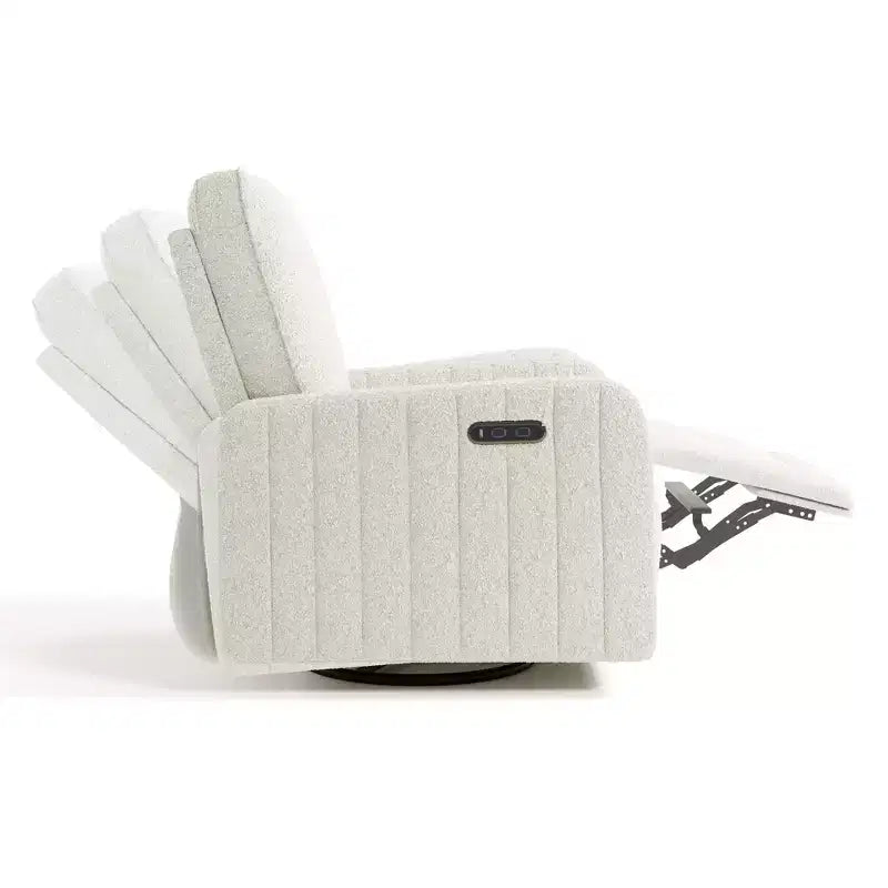 Storkcraft Kyoto Deluxe Nursery Power Recliner Swivel Glider with Dual USB Charging