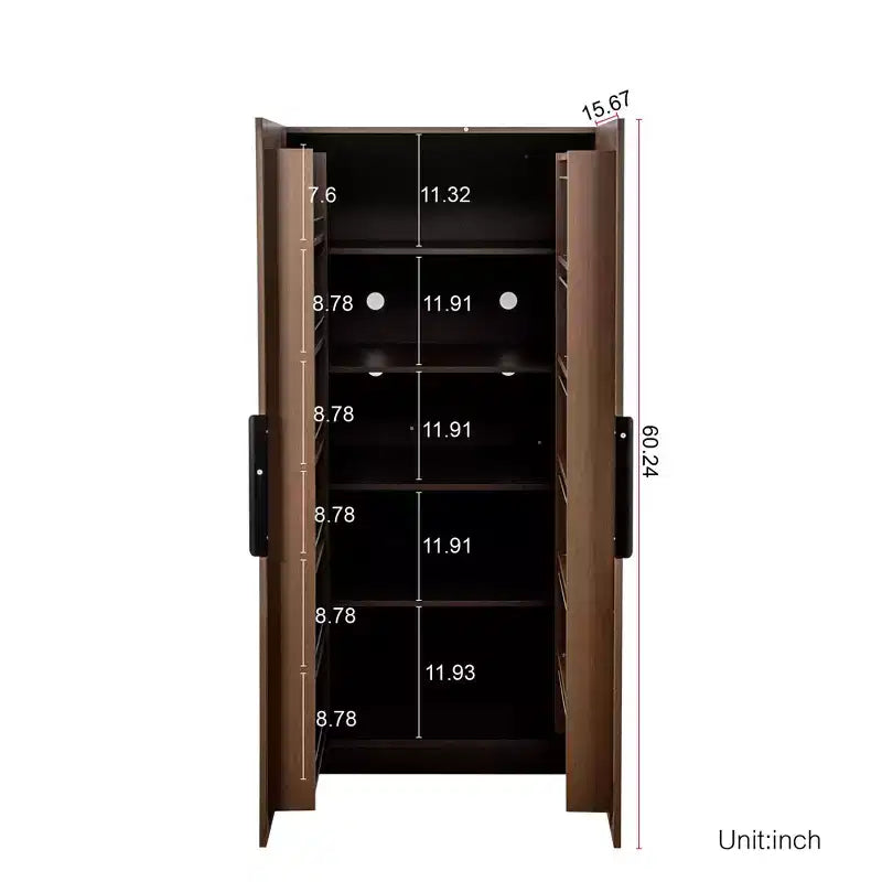 63in Kitchen Pantry Cabinet with Doors and Shelves, Freestanding Storage Cupboard for Dining Room, Buffet Sideboard
