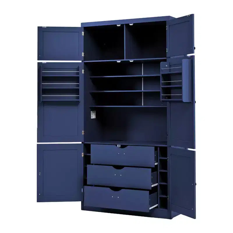 Whisen 80.1'' Tall Freestanding Kitchen Pantry, Buffets, Large Storage Cabinet Cupboard